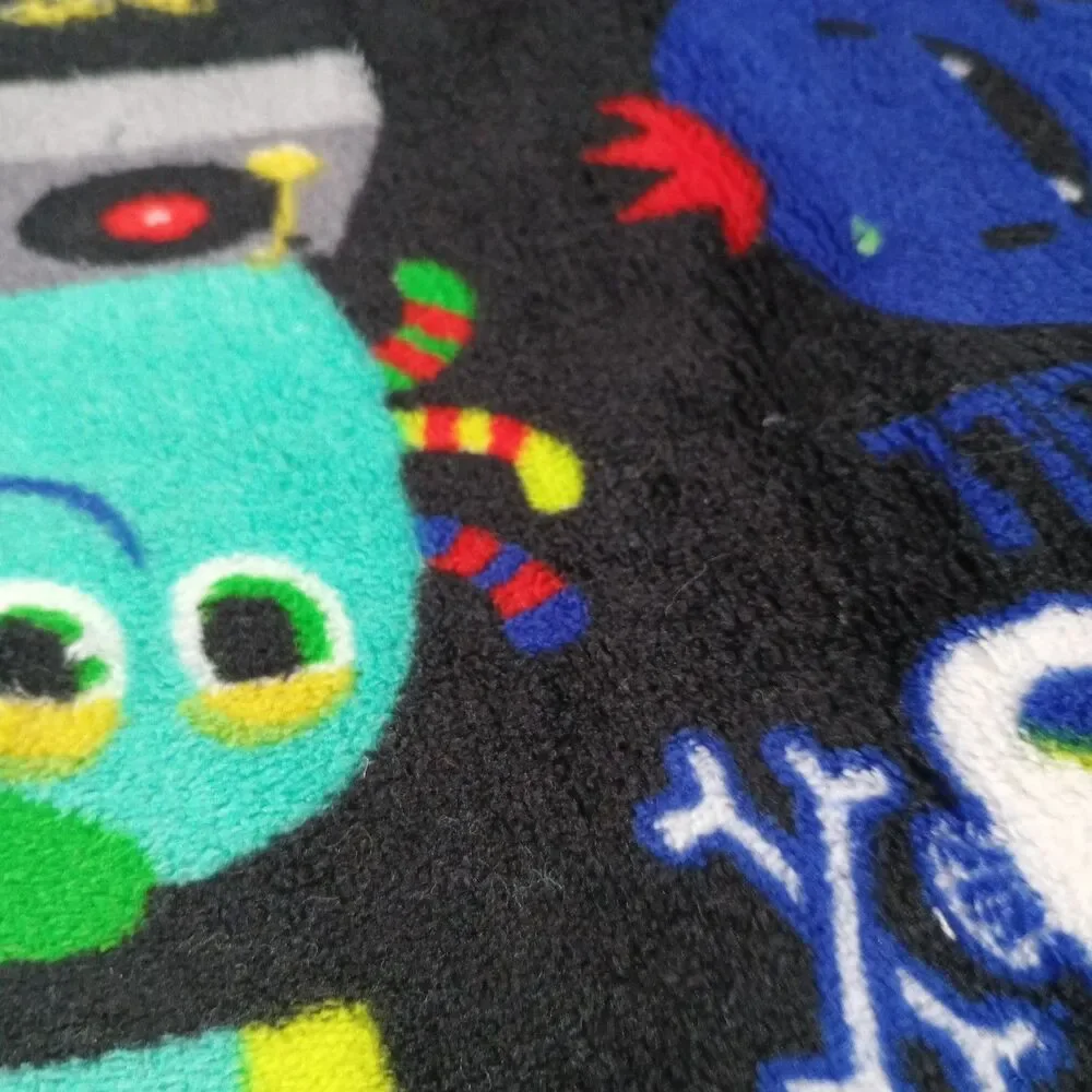 JoAnn Monster Jam Music Fleece Fabric Black Rock Roll DJ 1 Yard x 60
